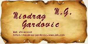 Miodrag Gardović vizit kartica